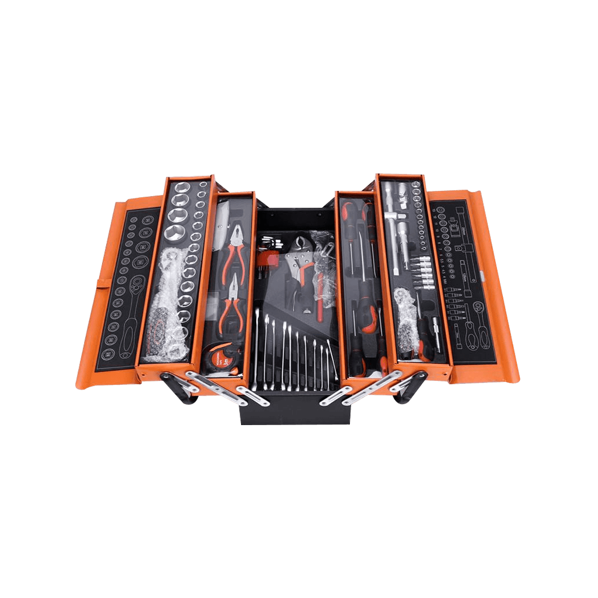 85pcs Multifunctional Ratchet Spanner Pliers deducto hospitii Tools Box Chrome Vanadium Socket Set