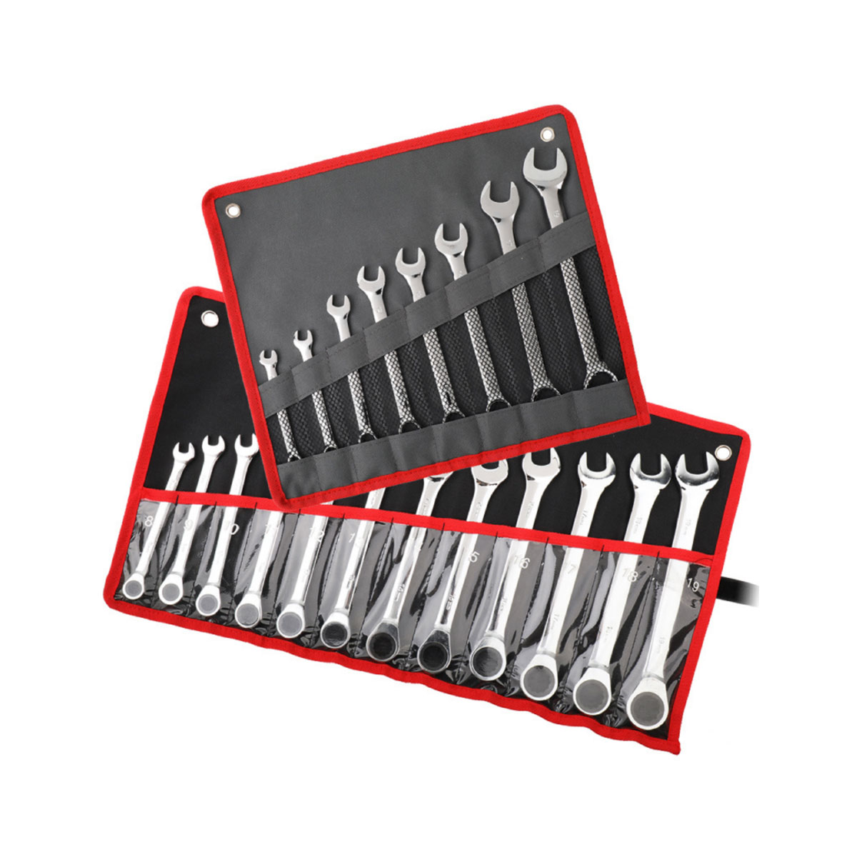 Reparare Tools Combination Carbon Steel Single Open End Ring Spanner Wrench Set